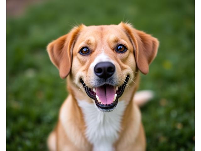 Happy dog in professional pet photography